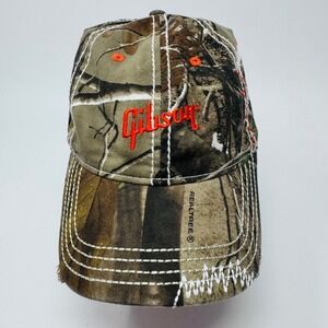 Gibson Realtree Camo Baseball Hat Cap America Orange Embroidered Logo Adjustable